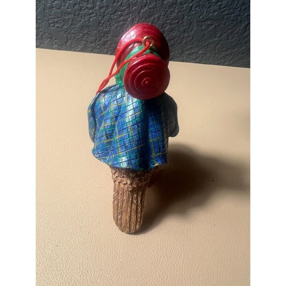 Vintage Kurt Adler Bird with Packages Top Hat Resin Christmas Ornament Decor - Picture 4 of 7